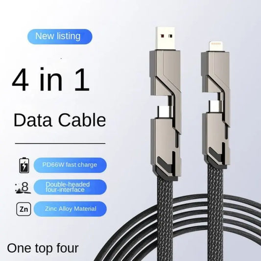 Anti-Tangle 4-in-1 Charging Cable